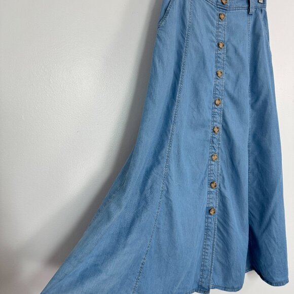 Pre-Loved GARDEUR Button Down Denim Maxi Skirt - Size 6 US - Picture 6 of 10